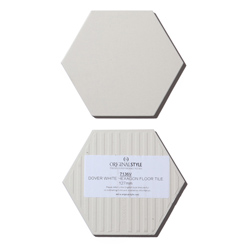 Classic hexagon tile white