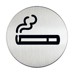 Adhesive smoking area sign