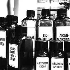 Vintage Jenaer syrup bottles x 2