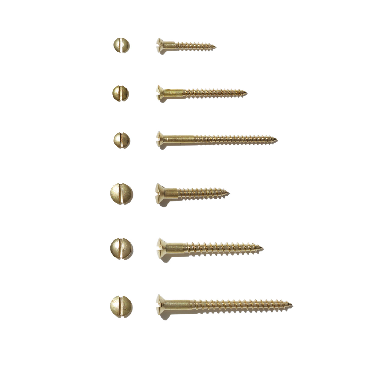 Slotted brass screws x 30 GENERAL VIEW