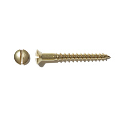 Slotted brass screws 4 x 35