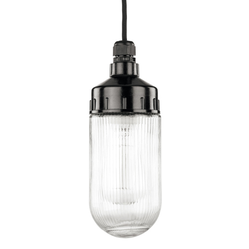 Pendant lamp with cylinder glass
