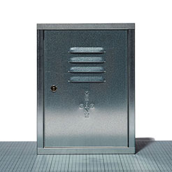Steel door for gas meter zinc
