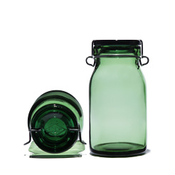 Vintage Bulach green jar 0.75L