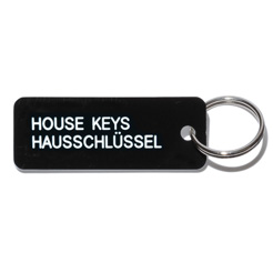 Key tag [HOUSE] blk/wht