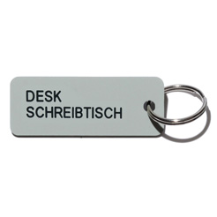 Key tag [DESK] gray/blk