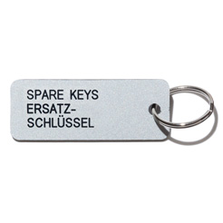 Key tag [SPARE KEYS] silver