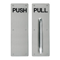 Door push pull plate set