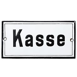 Vintage Enamel sign KASSE-2