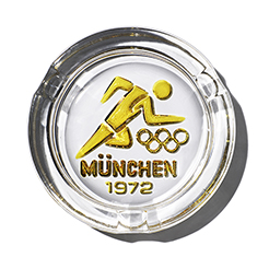 Vintage Glass ashtray Olympic 1972