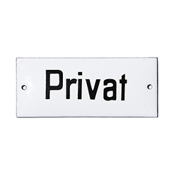 Vintage Enamel sign PRIVATE-3