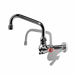 Single faucet R-H 6" st spout