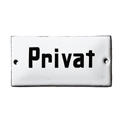 Vintage Enamel sign PRIVATE-5