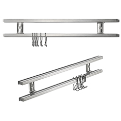 Stainless magnetic bar with hooks