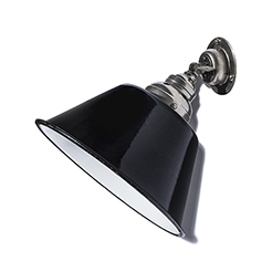 Vintage Enamel shade wall lamp-2