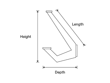 Length × Depth × Heightの順に表記しています。